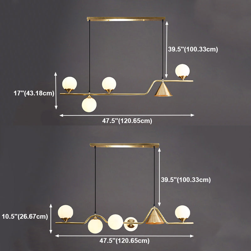 Contemporary Style Spherical Island Lighting Ideas Glass Island Lights