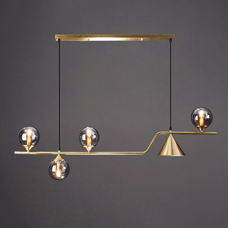 Contemporary Style Spherical Island Lighting Ideas Glass Island Lights