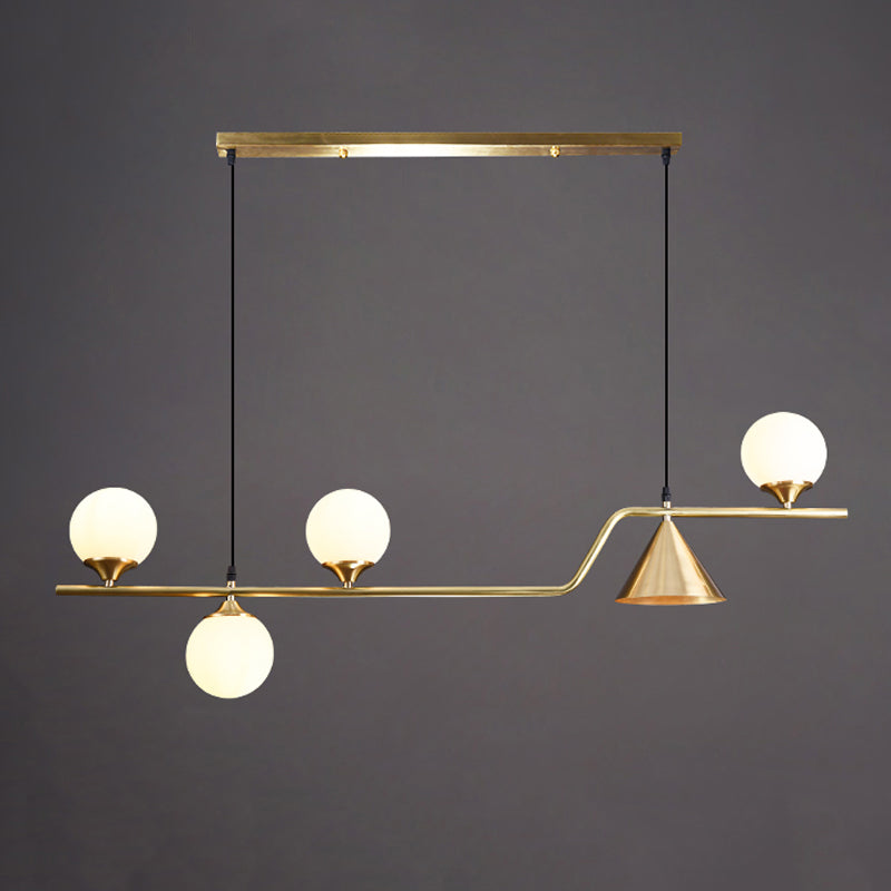 Contemporary Style Spherical Island Lighting Ideas Glass Island Lights