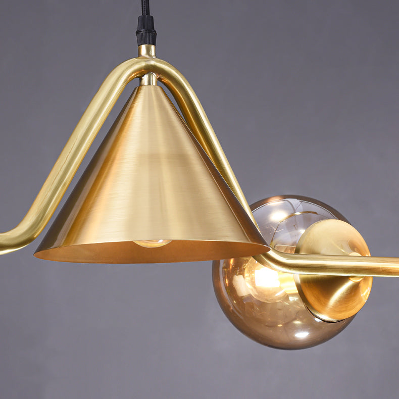 Contemporary Style Spherical Island Lighting Ideas Glass Island Lights