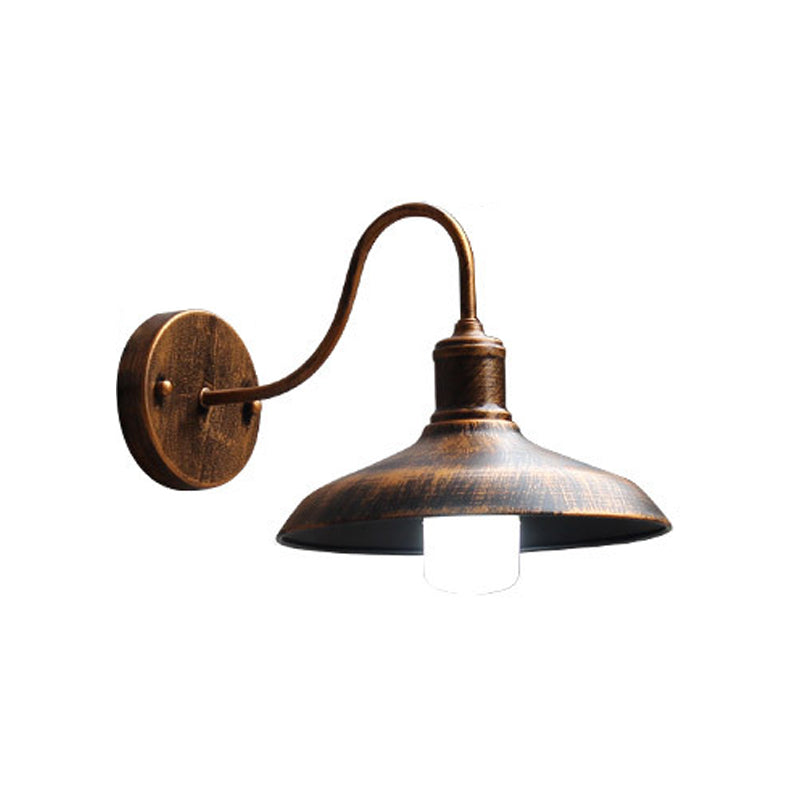 Accesorios de iluminación de cuello de cabello de metal estilo industrial 1 lámparas de pared de luz