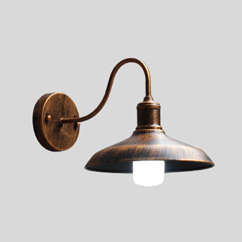 Accesorios de iluminación de cuello de cabello de metal estilo industrial 1 lámparas de pared de luz