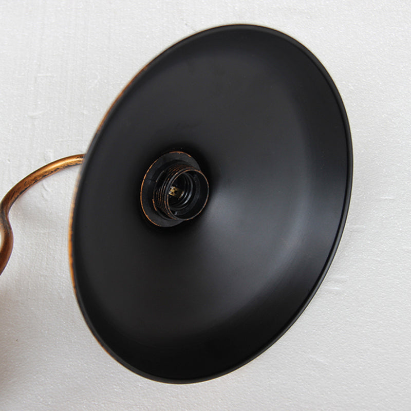 Accesorios de iluminación de cuello de cabello de metal estilo industrial 1 lámparas de pared de luz