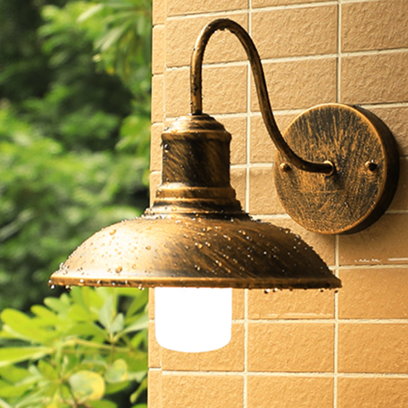 Accesorios de iluminación de cuello de cabello de metal estilo industrial 1 lámparas de pared de luz