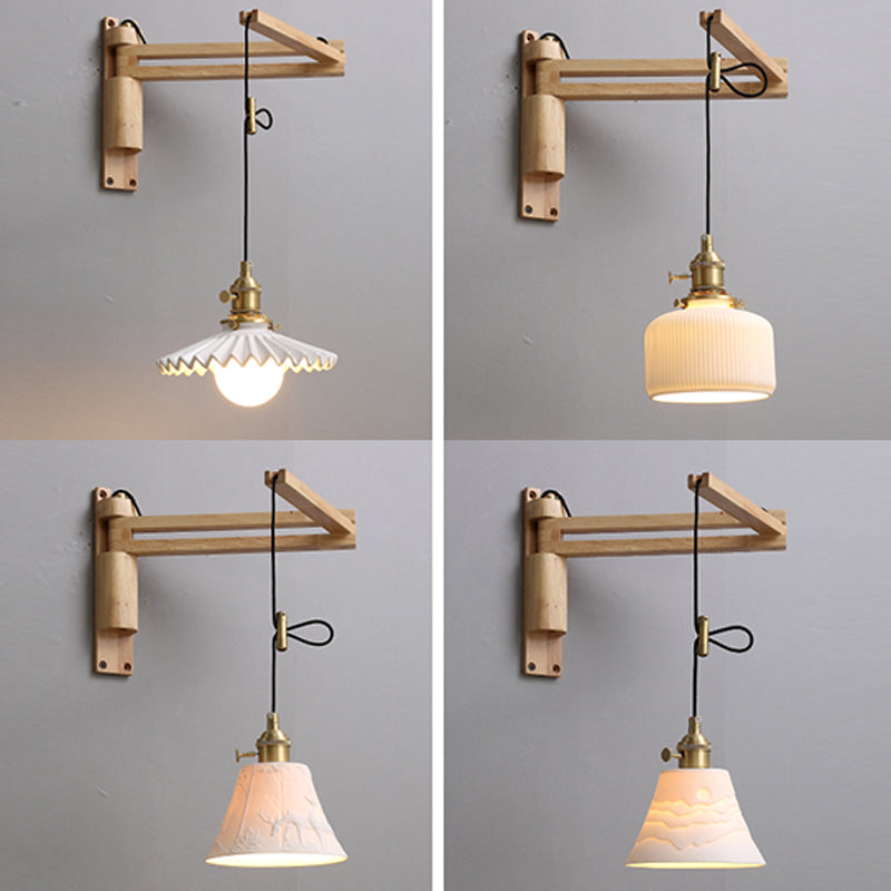 STANTE MODERNO MONTICOLO MONTO DI MOLTO LUCE LAMPARE SCONCA A MOLTO REGOLABILE con legno per camera da letto