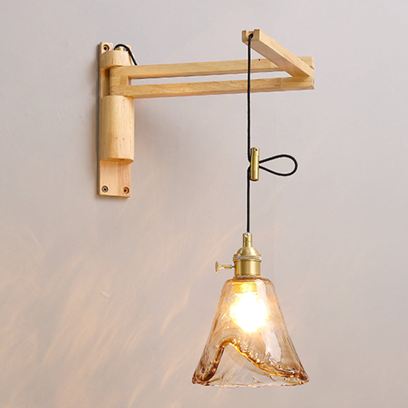 STANTE MODERNO MONTICOLO MONTO DI MOLTO LUCE LAMPARE SCONCA A MOLTO REGOLABILE con legno per camera da letto