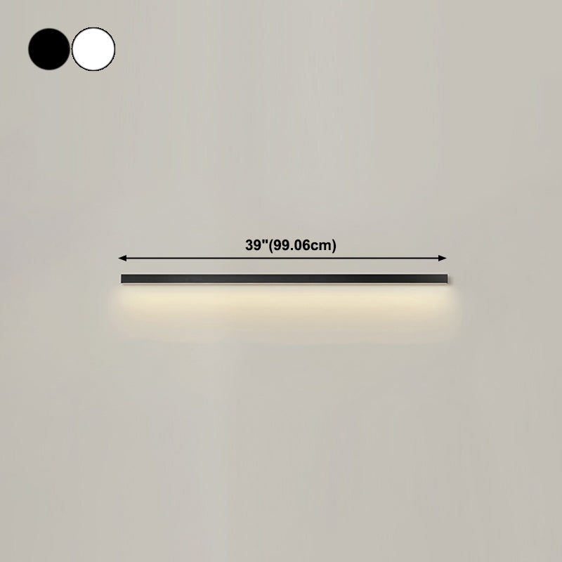 Accoglienza a parete in metallo a forma lineare moderna lampada montata a parete a 1 luci