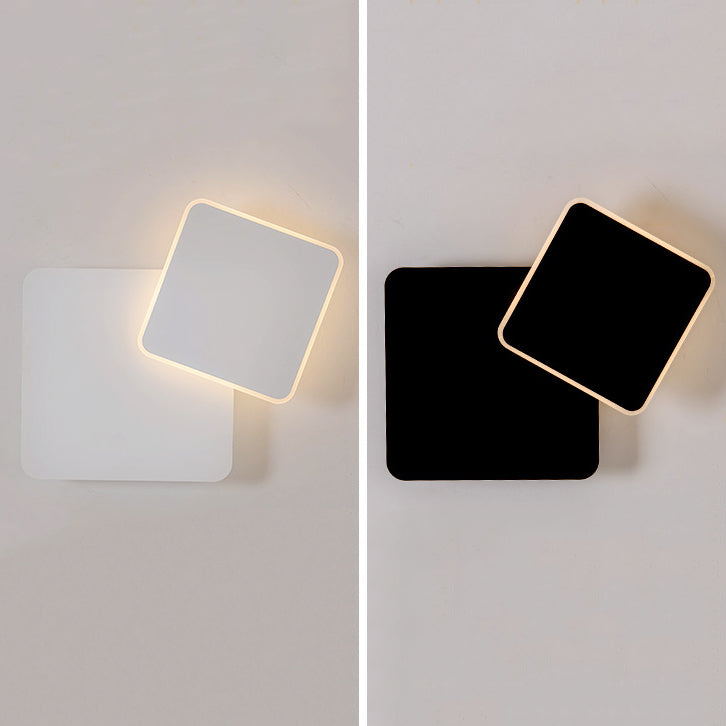 Prononi del comodino in metallo a parete a led geometrica rotatabile