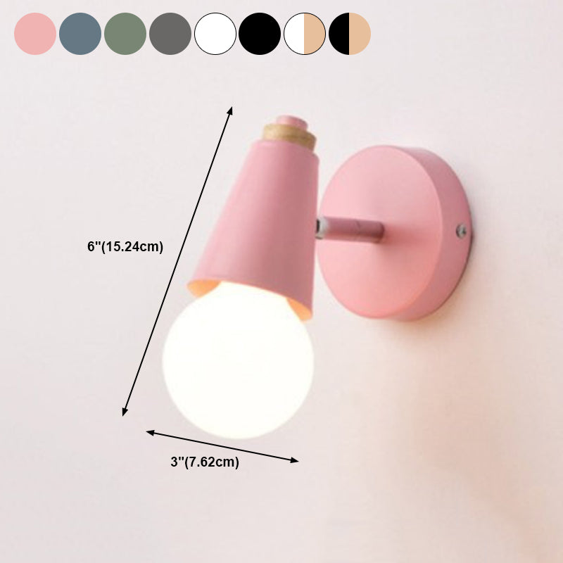 Bras swing petit lampe murale macaron métal