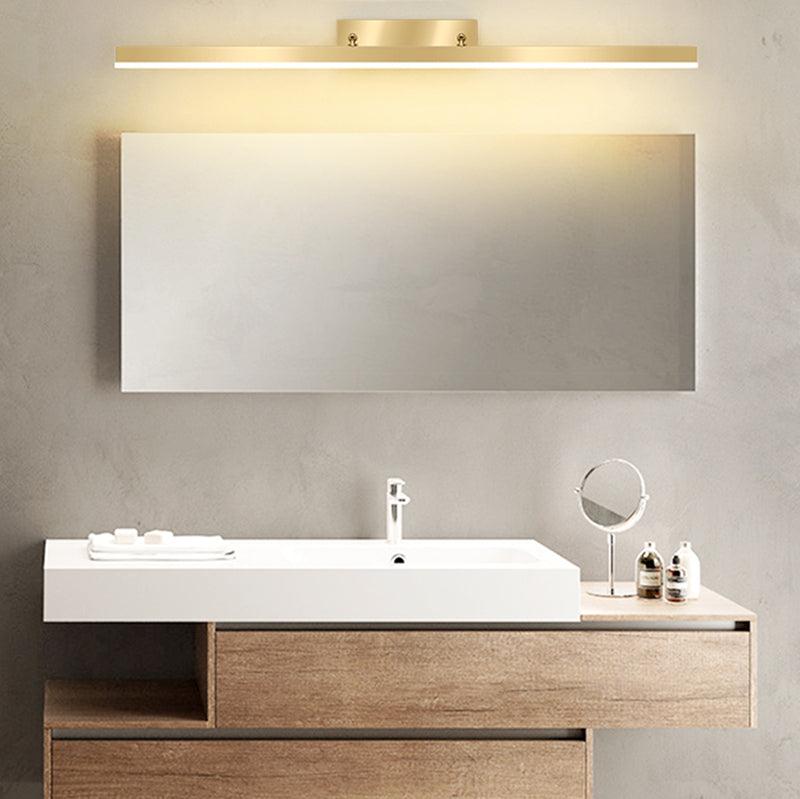 Light Luxury Style Metal Vanity Mirror Light Rectangle Led Vanity Lamp for Shower Room