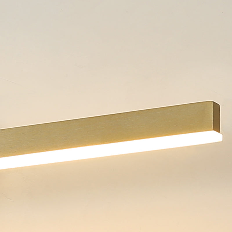 Light Luxury Style Metal Vanity Mirror Light Rectangle Led Vanity Lamp for Shower Room