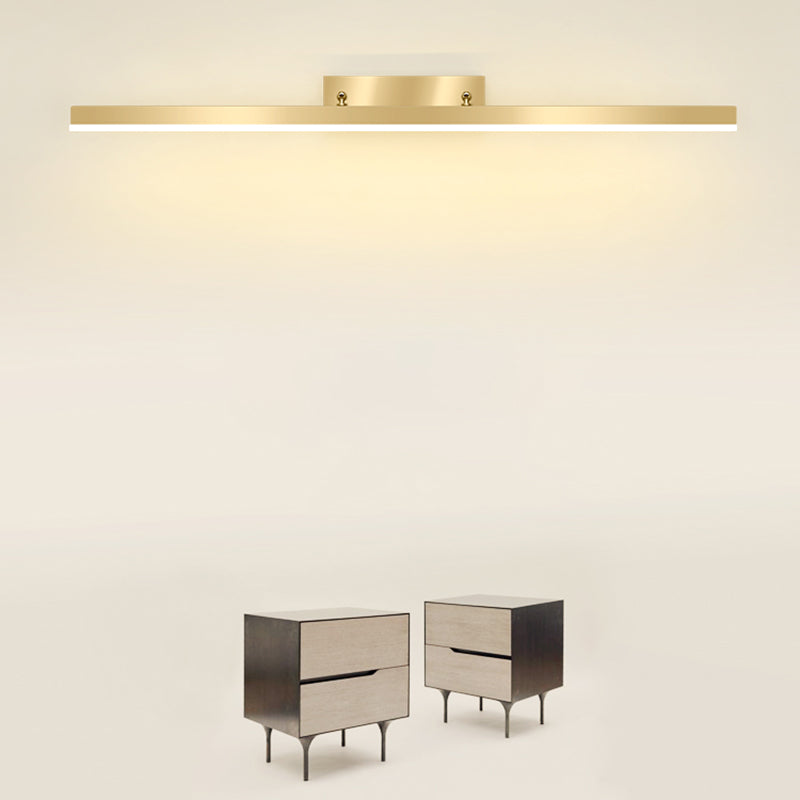 Light Luxury Style Metal Vanity Mirror Light Rectangle Led Vanity Lamp for Shower Room