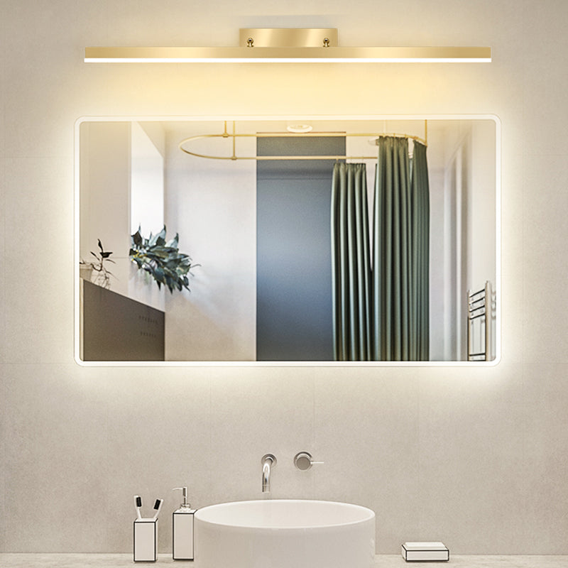 Light Luxury Style Metal Vanity Mirror Light Rectangle Led Vanity Lamp for Shower Room