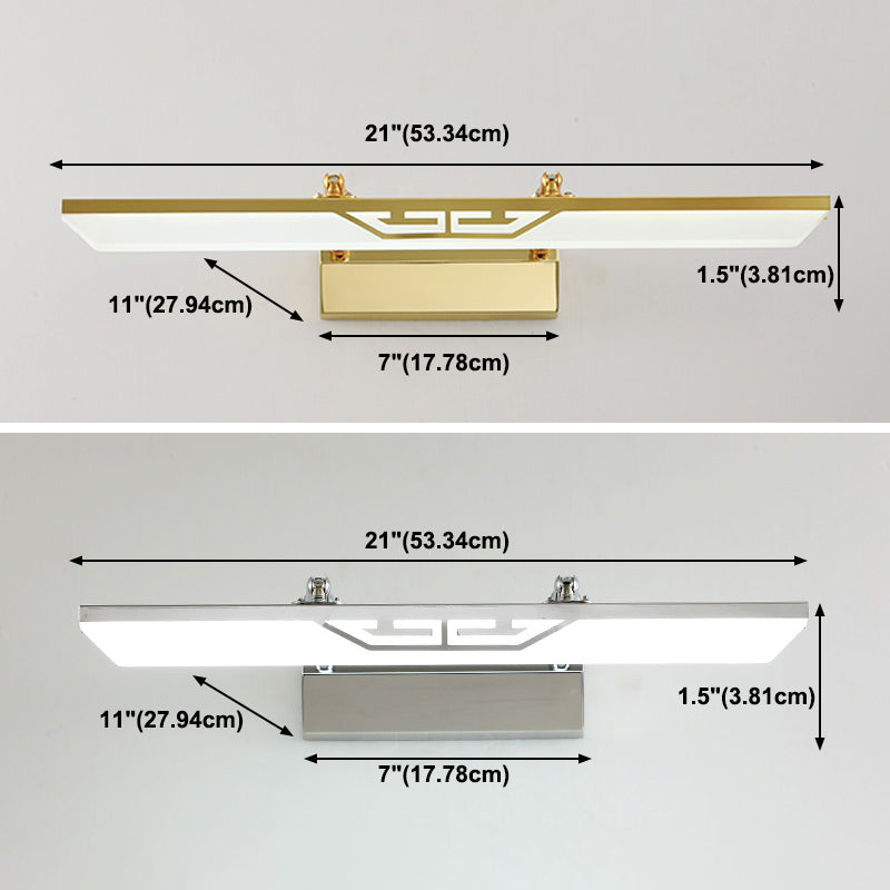 Vanité moderne en acier inoxydable Géométrie LAMPE LED évolutive LED LED pour chambre à coucher