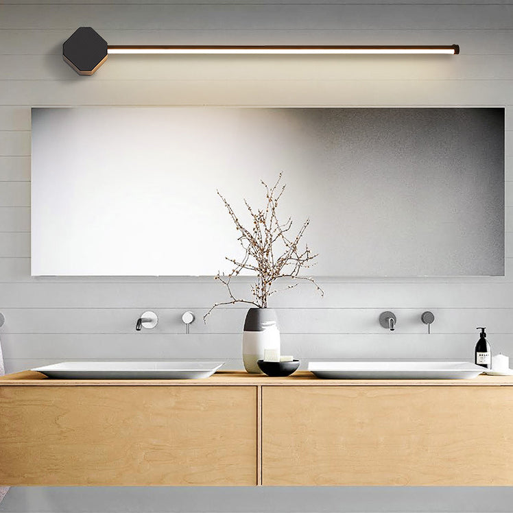 1-Light Linear Wall Sconce Modern Style Metal Sconce Lamp for Shower Room