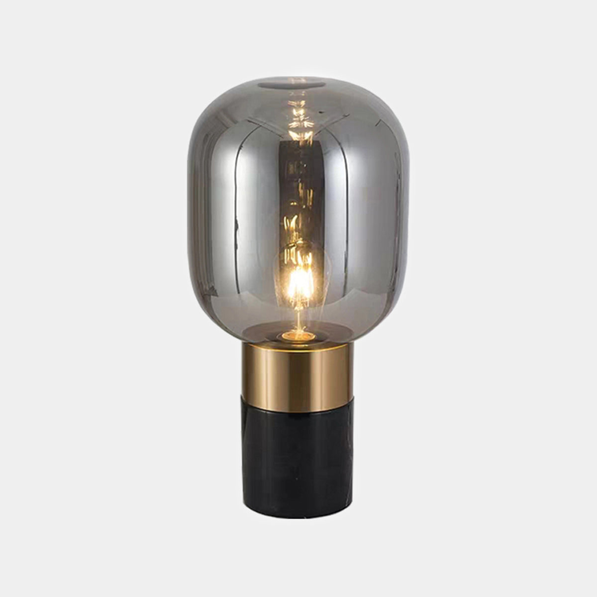 1 lampe de table de nuit géométrique légère lampe de table en verre de style moderne