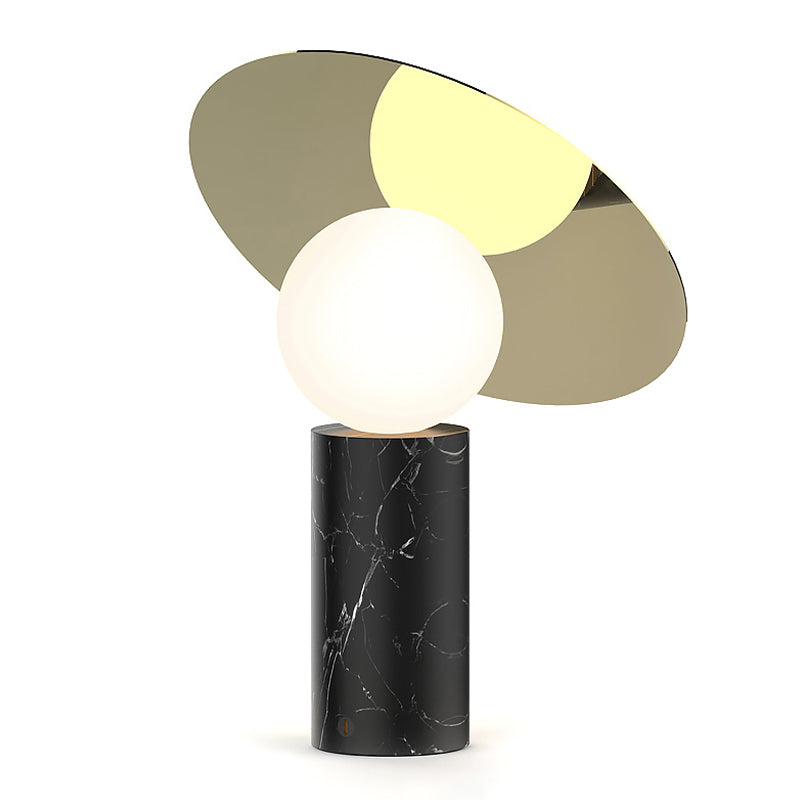 1 lampe de table de nuit géométrique légère lampe de table en verre de style moderne