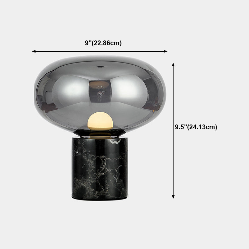 1 lampe de table de nuit géométrique légère lampe de table en verre de style moderne