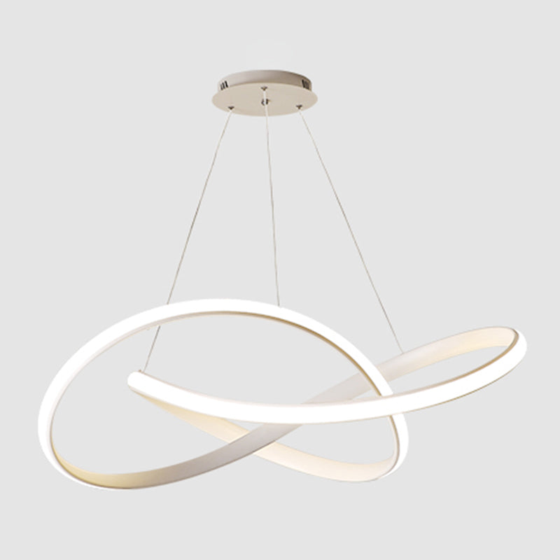 Modern Style Hanging Lighting Fixture Household Linear LED Chandelier for Sitting Room