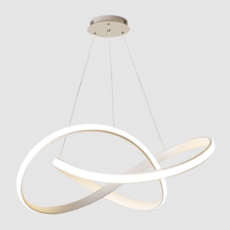 Modern Style Hanging Lighting Fixture Household Linear LED Chandelier for Sitting Room