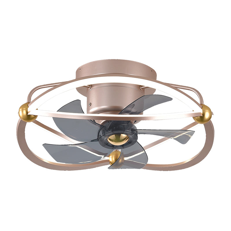 Lampe à fans rotatif à 360 degrés à 360 degrés Minimaliste Metal Bedroom Semi Flush Mount Light Light