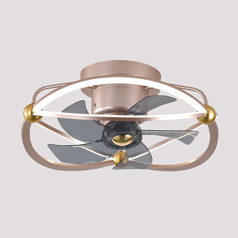 Lampe à fans rotatif à 360 degrés à 360 degrés Minimaliste Metal Bedroom Semi Flush Mount Light Light