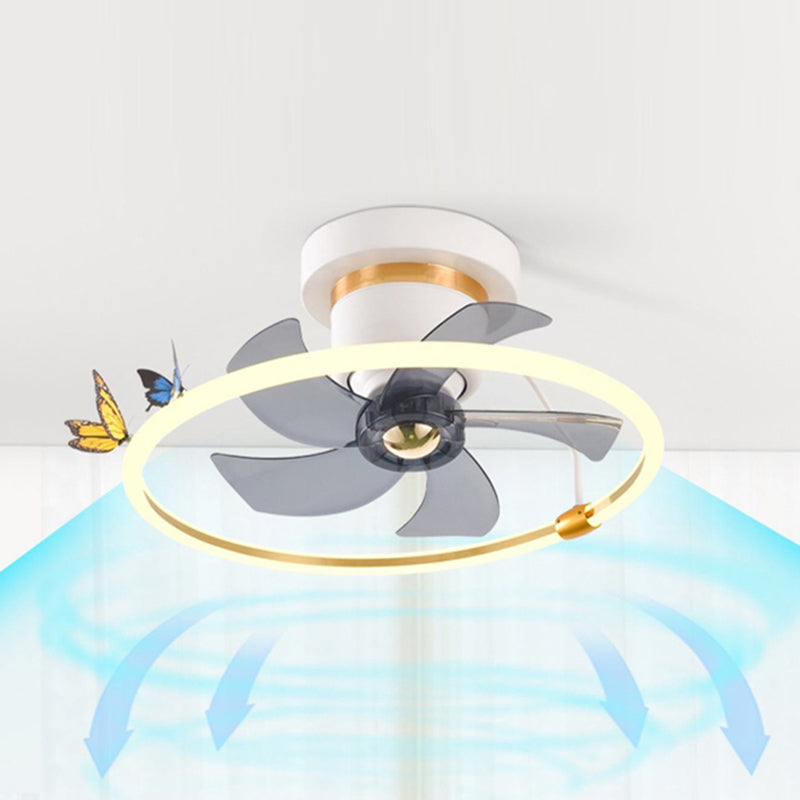 Lampe à fans rotatif à 360 degrés à 360 degrés Minimaliste Metal Bedroom Semi Flush Mount Light Light