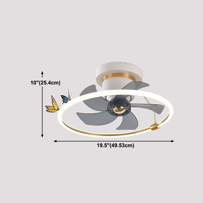 Lampe à fans rotatif à 360 degrés à 360 degrés Minimaliste Metal Bedroom Semi Flush Mount Light Light