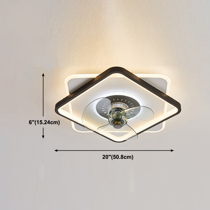 Iluminación de ventilador de techo de estilo moderno iluminación de ventilador de techo múltiple de metal para restaurante