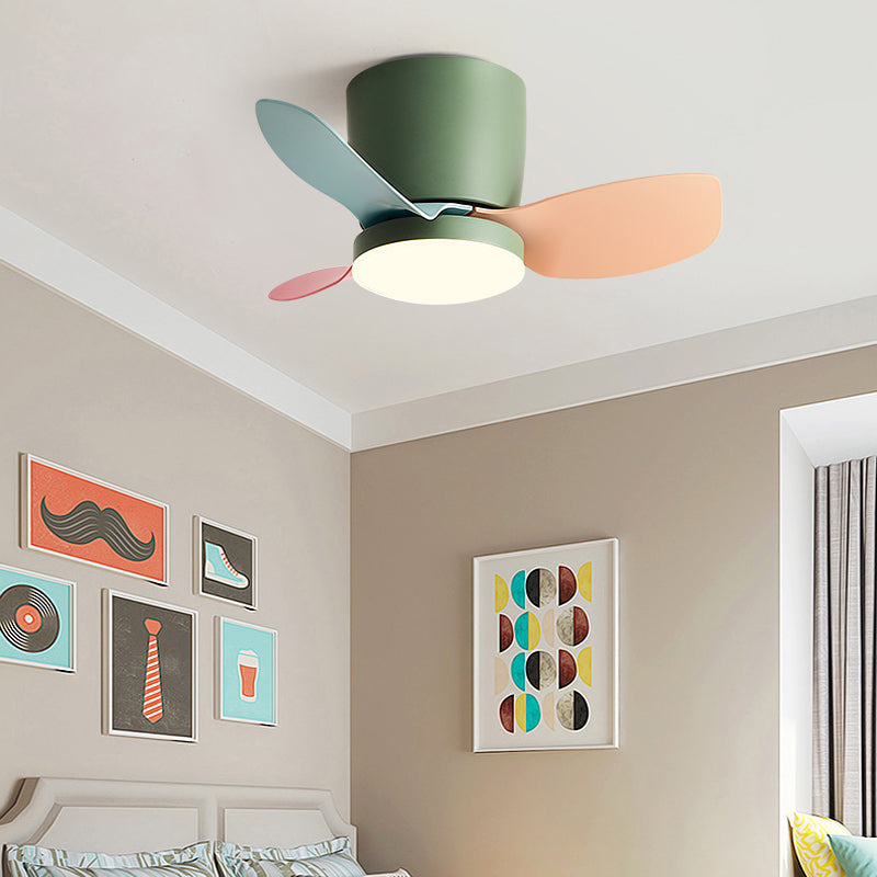 Ventilador de techo de estilo moderno Ligera 1 Luz de ventilador de techo para la habitación de los niños