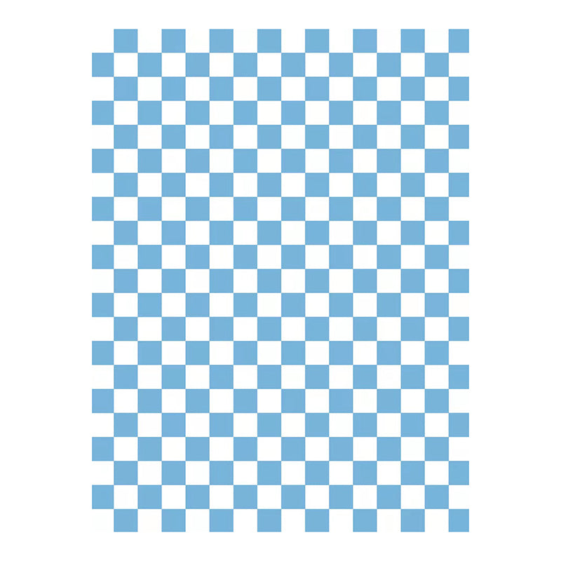 Colorful Lattice Rug Polyester Modern Anti-Slip Backing Washable Rug for Home Decor
