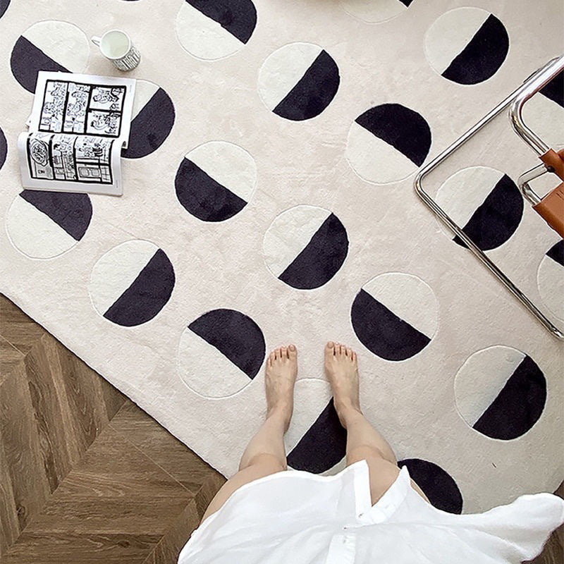 Geometric Decoration Area Rug Rectangle Polyester Stain Resistant Indoor Rug