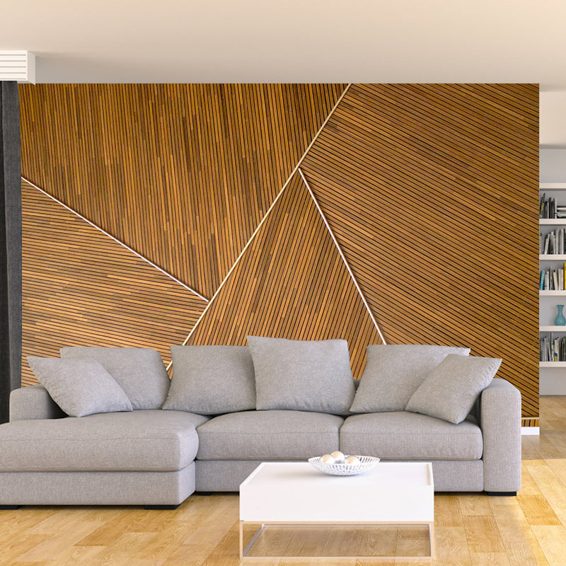Decorative Wall Mural Wallpaper Wood Texture Sitting Room Wall Mural