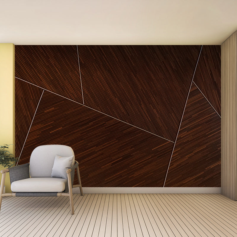 Decorative Wall Mural Wallpaper Wood Texture Sitting Room Wall Mural