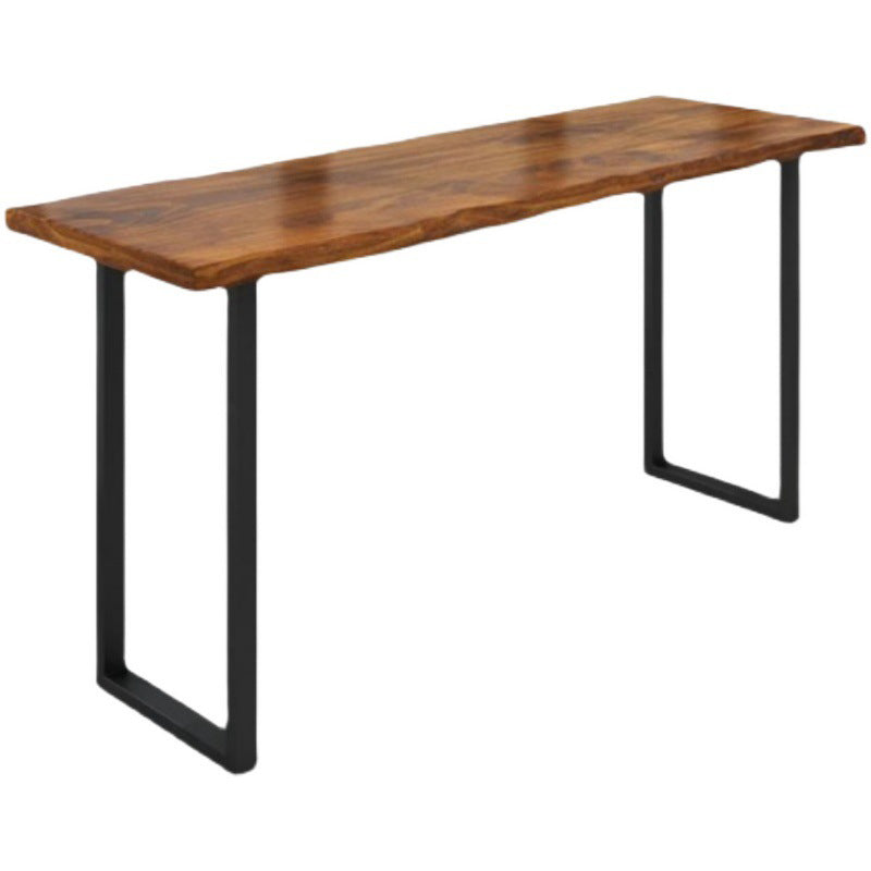 Industrial Bar Table Pine Wood Bar Dining Table with Sled Base