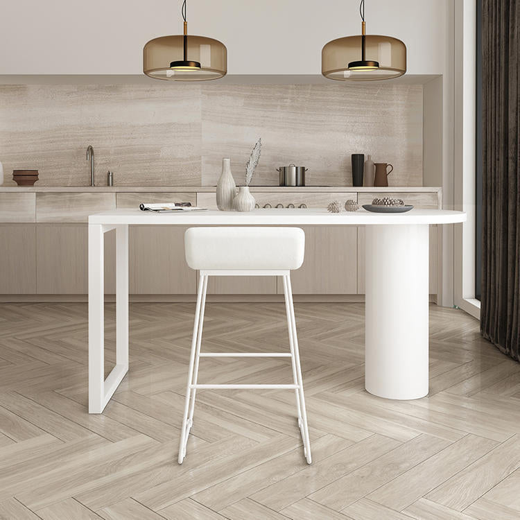 Simple 42-inch Height Bar Table Wood Top Bar Table, for Living Room