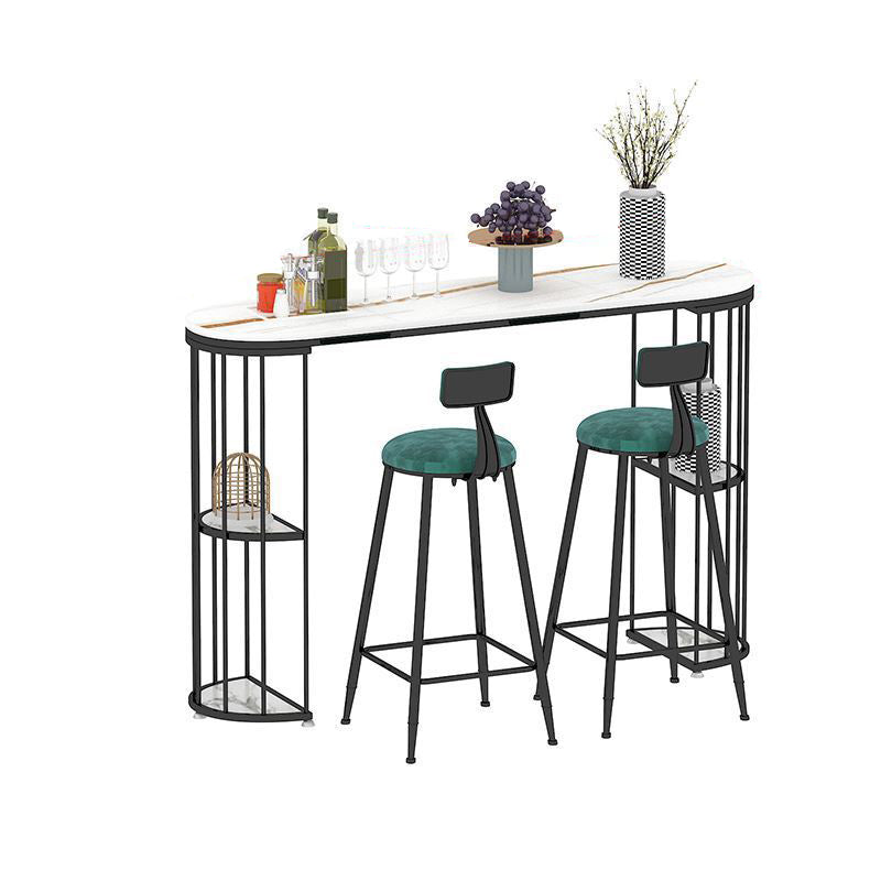 Nordic Style Bar Table 42-inch Height Metal Base Bistro Table for Living Room