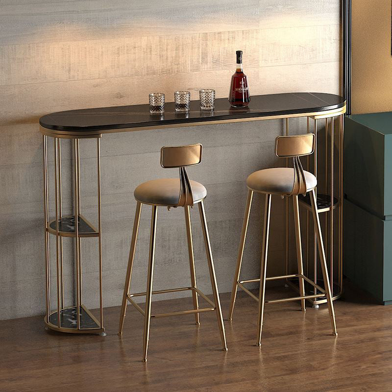 Nordic Style Bar Table 42-inch Height Metal Base Bistro Table for Living Room