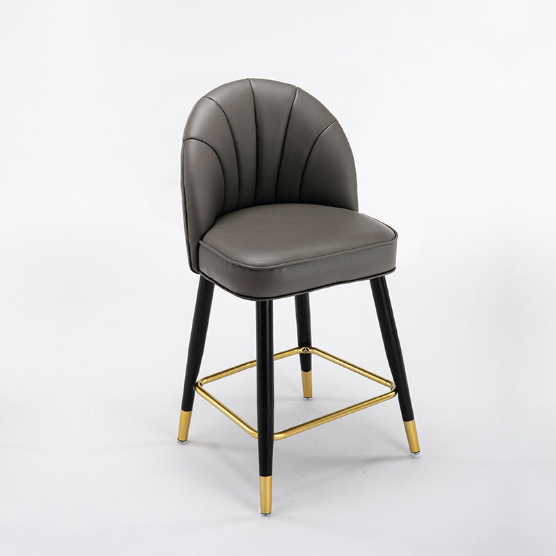 Scandinavian Footrest Living Room Stool Matte Finish Upholstered Barstool