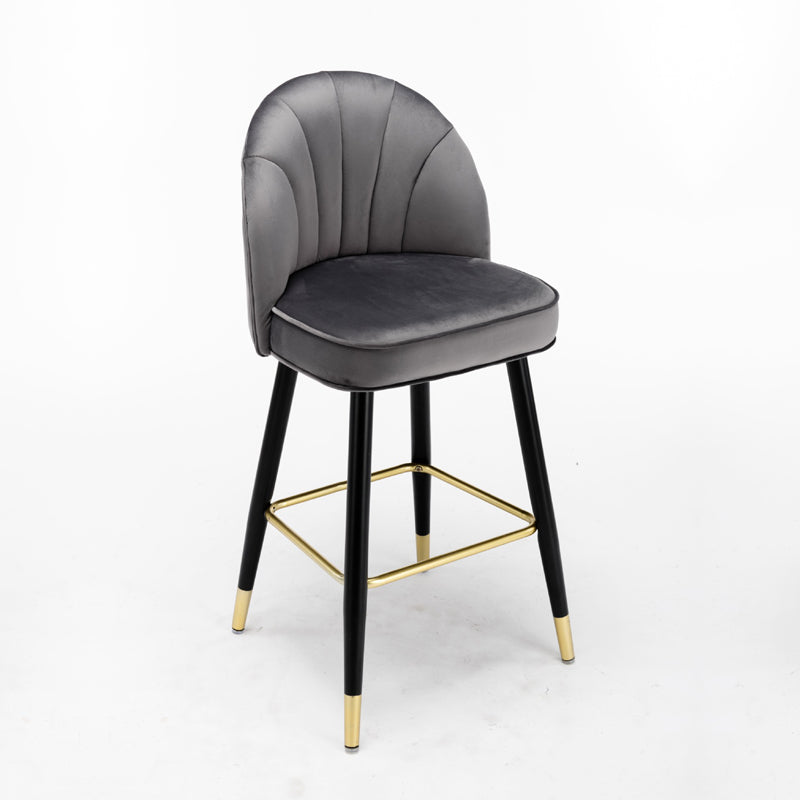 Scandinavian Footrest Living Room Stool Matte Finish Upholstered Barstool