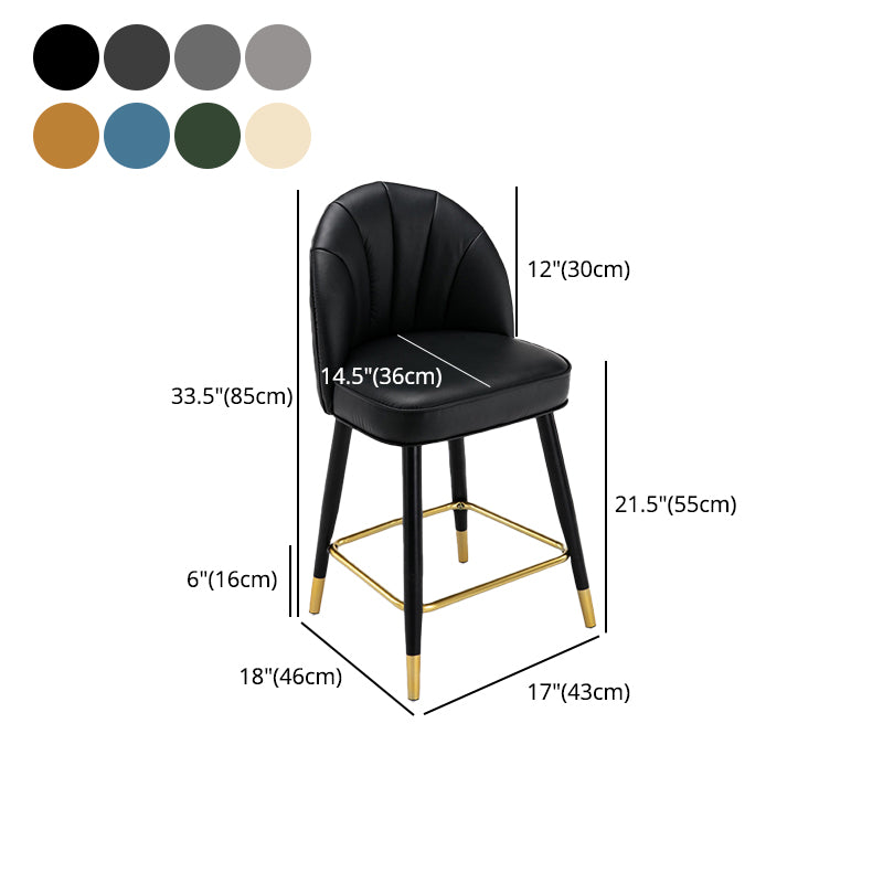 Scandinavian Footrest Living Room Stool Matte Finish Upholstered Barstool