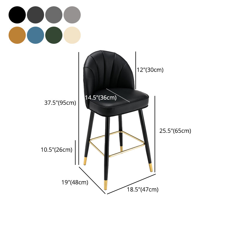 Scandinavian Footrest Living Room Stool Matte Finish Upholstered Barstool
