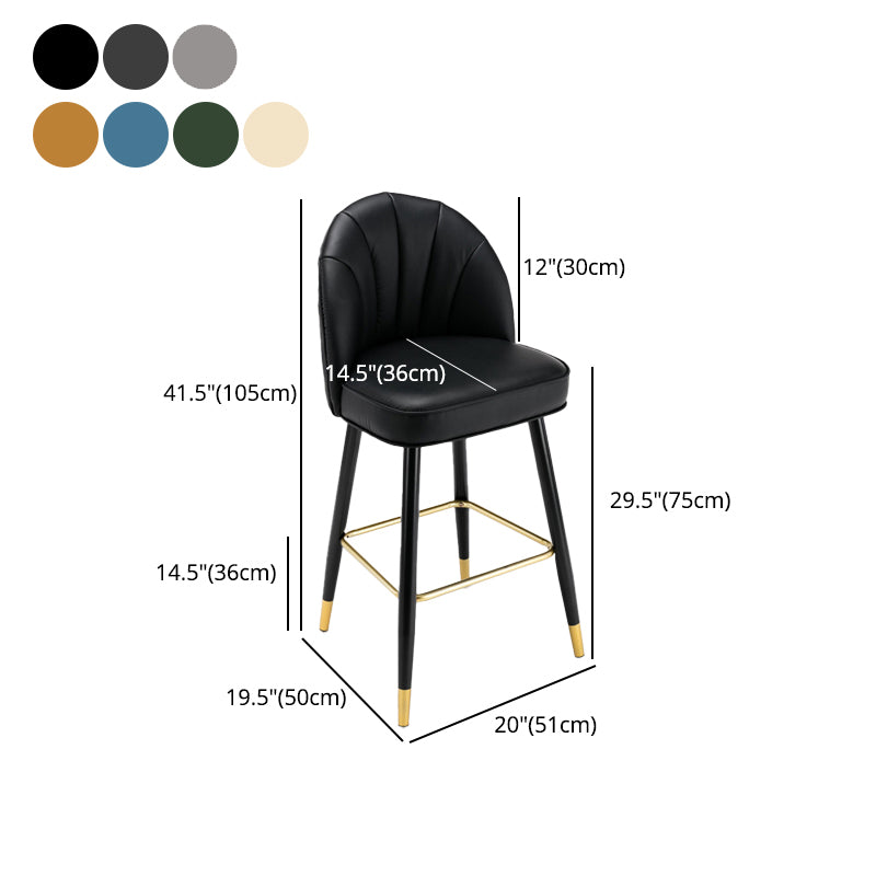 Scandinavian Footrest Living Room Stool Matte Finish Upholstered Barstool