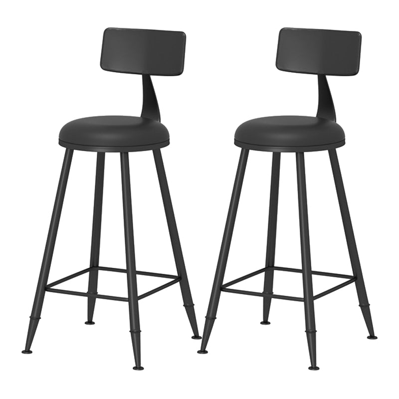 Scandinavian Matte Finish Iron Bar Stool Coffee Shop Footrest Stool