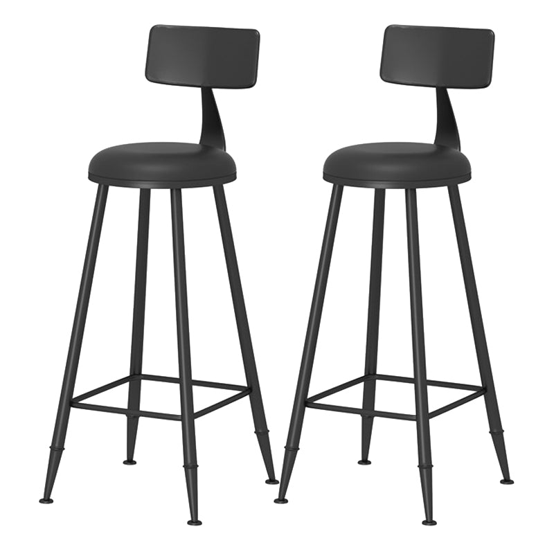 Scandinavian Matte Finish Iron Bar Stool Coffee Shop Footrest Stool