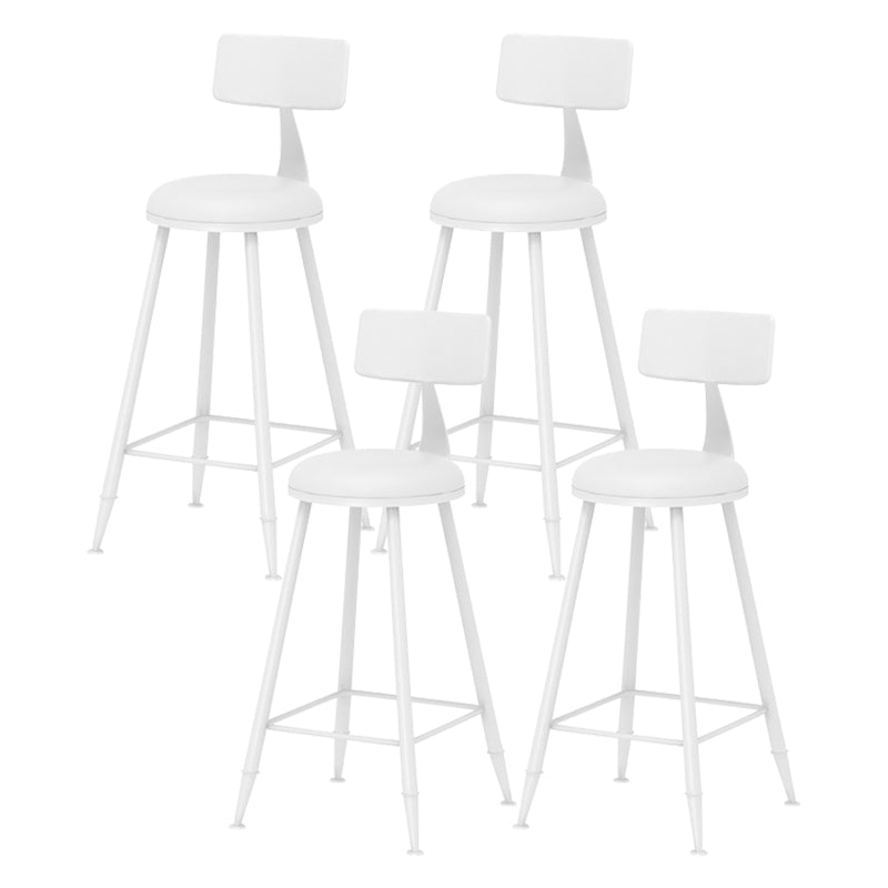 Scandinavian Matte Finish Iron Bar Stool Coffee Shop Footrest Stool