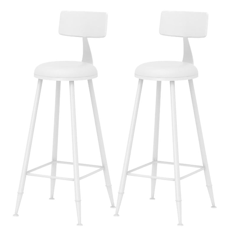 Scandinavian Matte Finish Iron Bar Stool Coffee Shop Footrest Stool