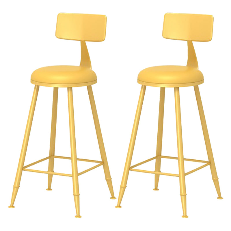 Scandinavian Matte Finish Iron Bar Stool Coffee Shop Footrest Stool