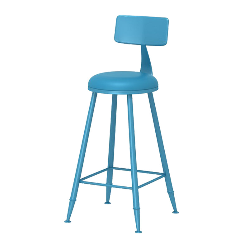 Scandinavian Matte Finish Iron Bar Stool Coffee Shop Footrest Stool