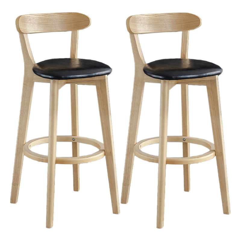 Scandinavian Matte Finish Upholstered Bar Stools Living Room Footrest Stool